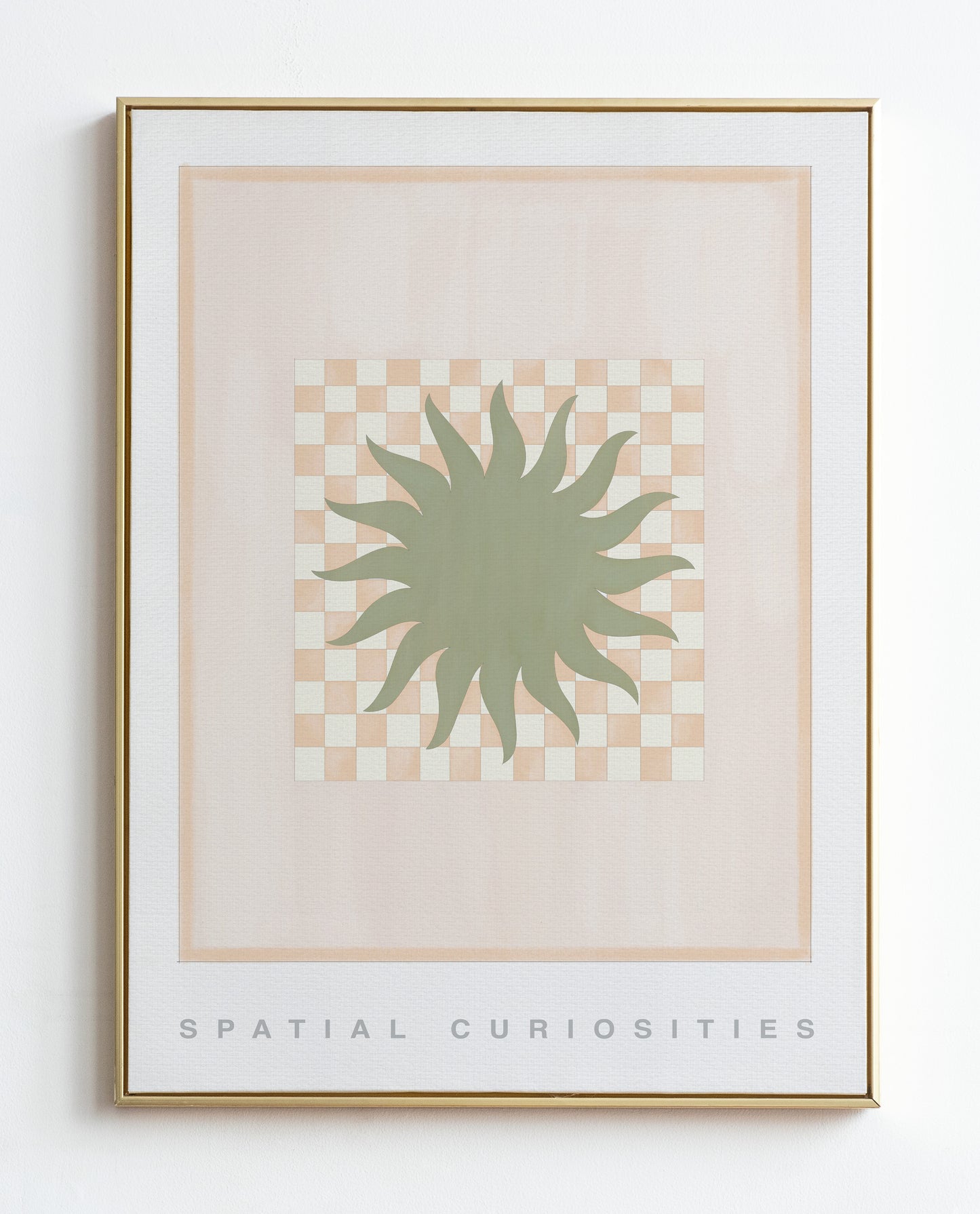 SUN RAYS (TERRACOTTA AND OLIVE) ART PRINT