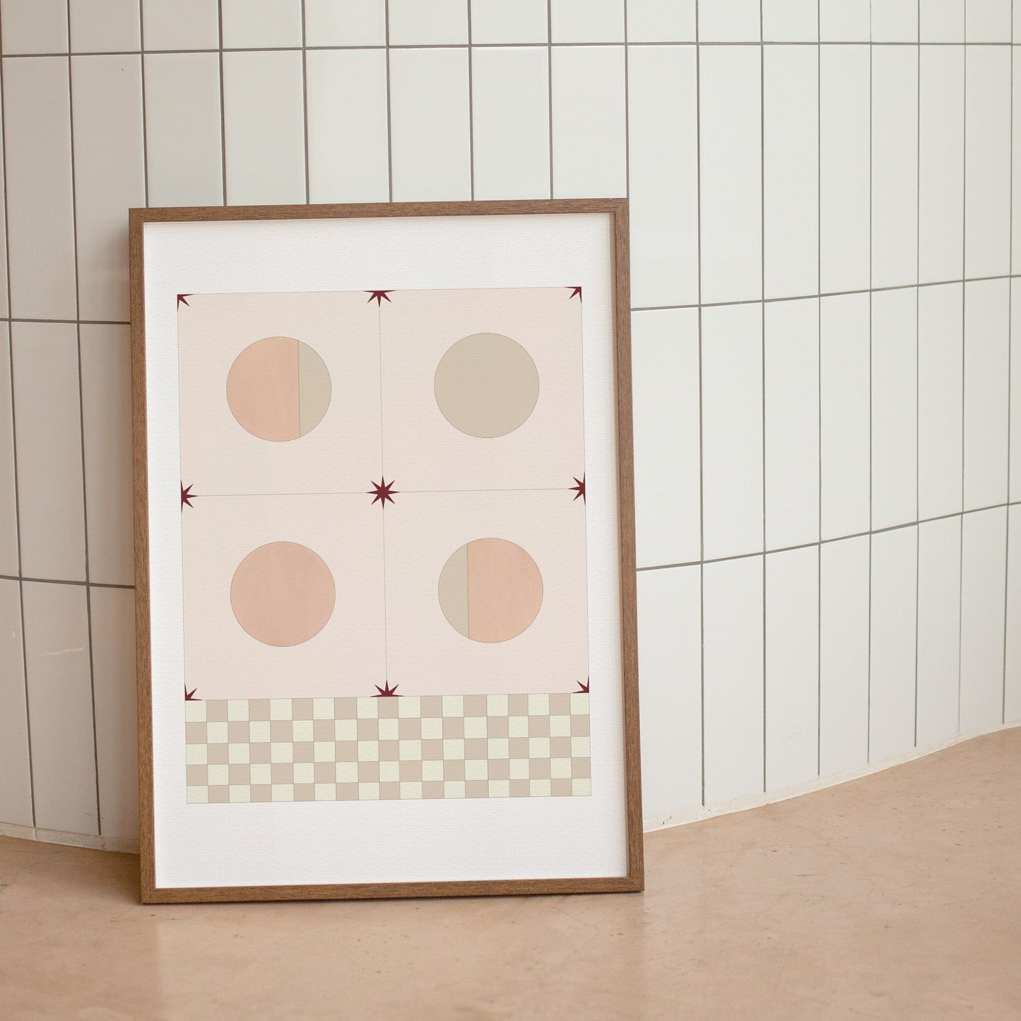 MOSAIC (PEACH) ART PRINT