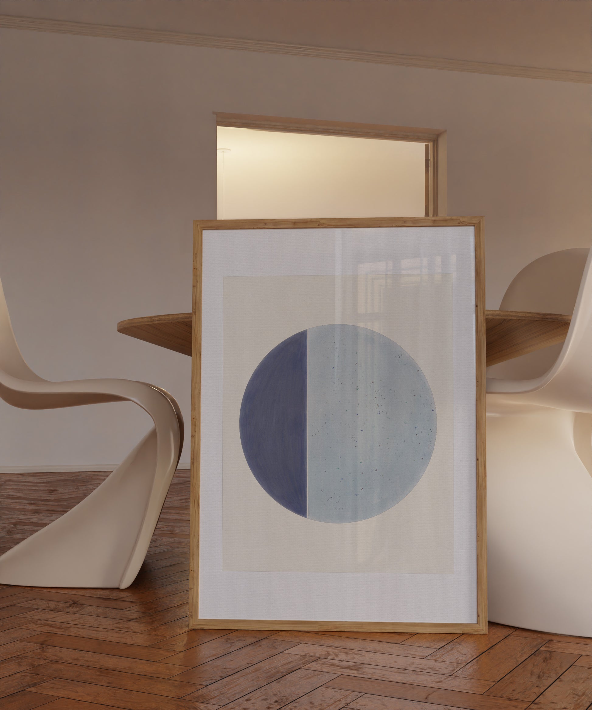 QUARTER MOON (SERENITY BLUE) ART PRINT - SPATIAL CURIOSITIES