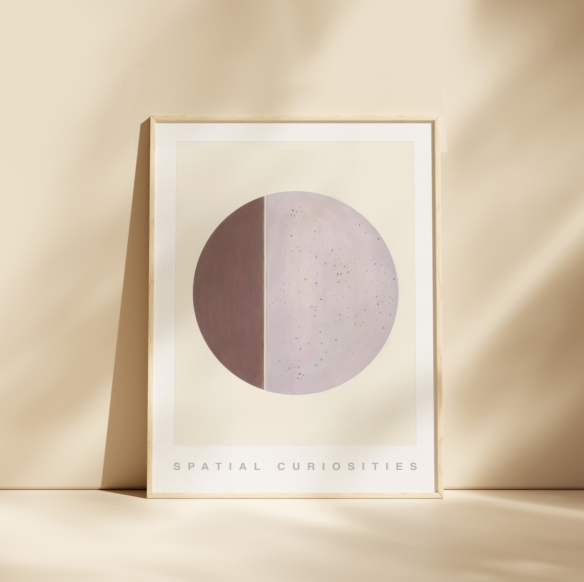 QUARTER MOON (MAUVE) ART PRINT - SPATIAL CURIOSITIES