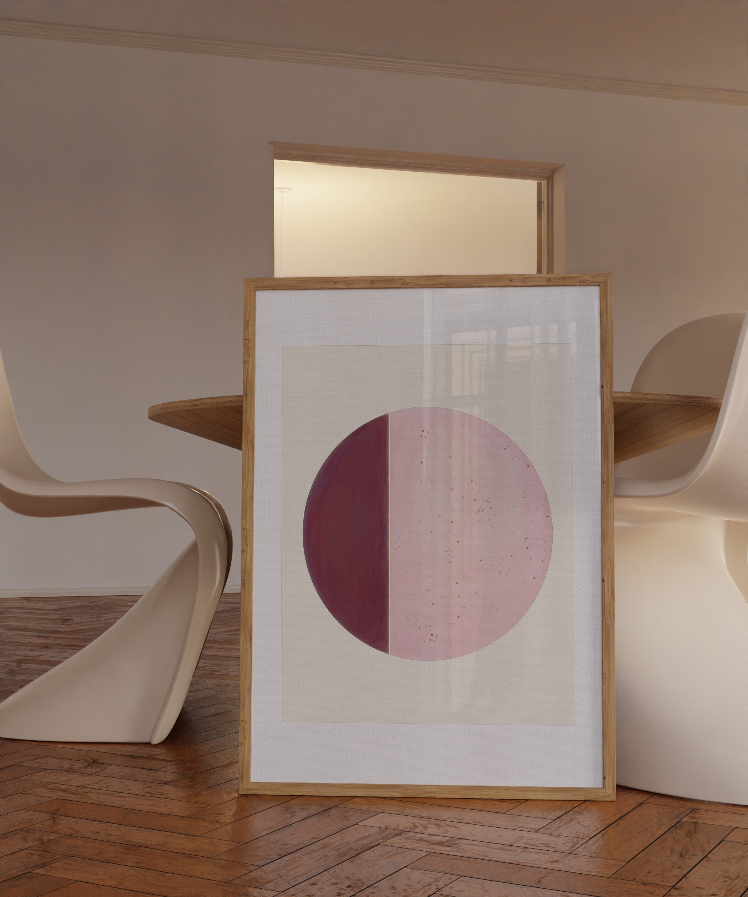 QUARTER MOON (ROSE) ART PRINT - SPATIAL CURIOSITIES