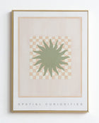 SUN RAYS (TERRACOTTA AND OLIVE) ART PRINT