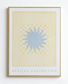 SUN RAYS (BUTTER YELLOW AND SKY BLUE) ART PRINT