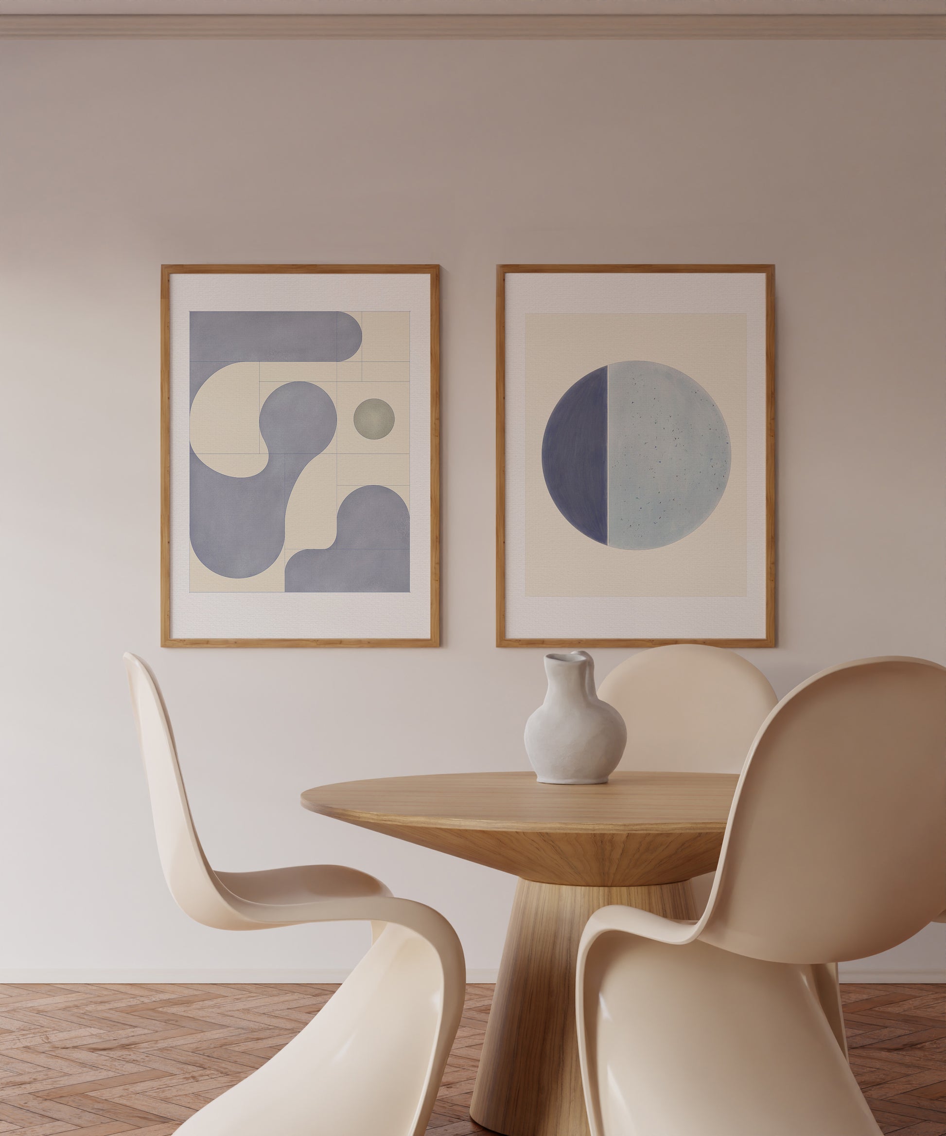 QUARTER MOON (SERENITY BLUE) ART PRINT - SPATIAL CURIOSITIES