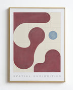 BURGUNDY CLOUDS ART PRINT - SPATIAL CURIOSITIES
