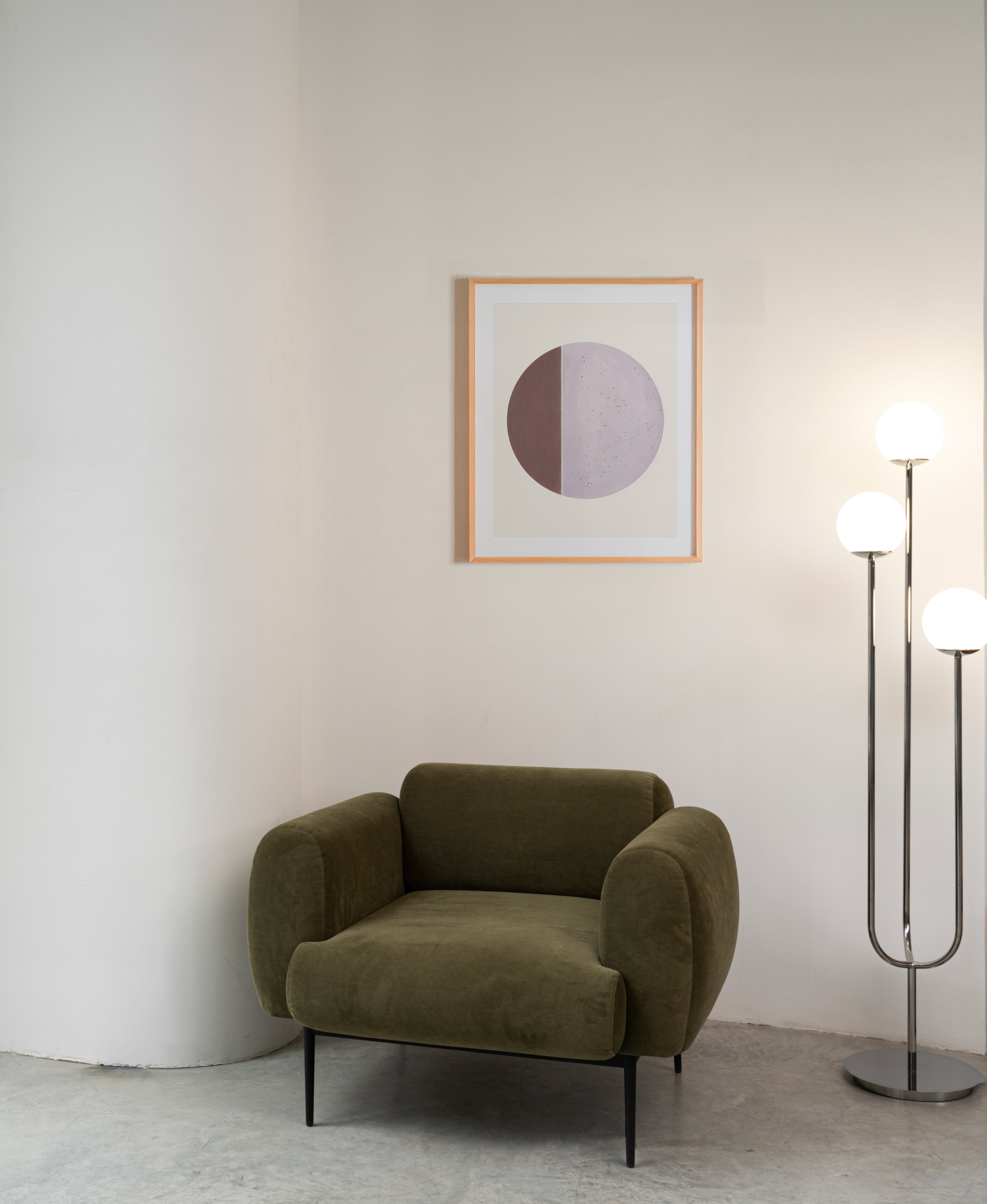 QUARTER MOON (MAUVE) ART PRINT - SPATIAL CURIOSITIES