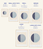 QUARTER MOON (SERENITY BLUE) ART PRINT - SPATIAL CURIOSITIES