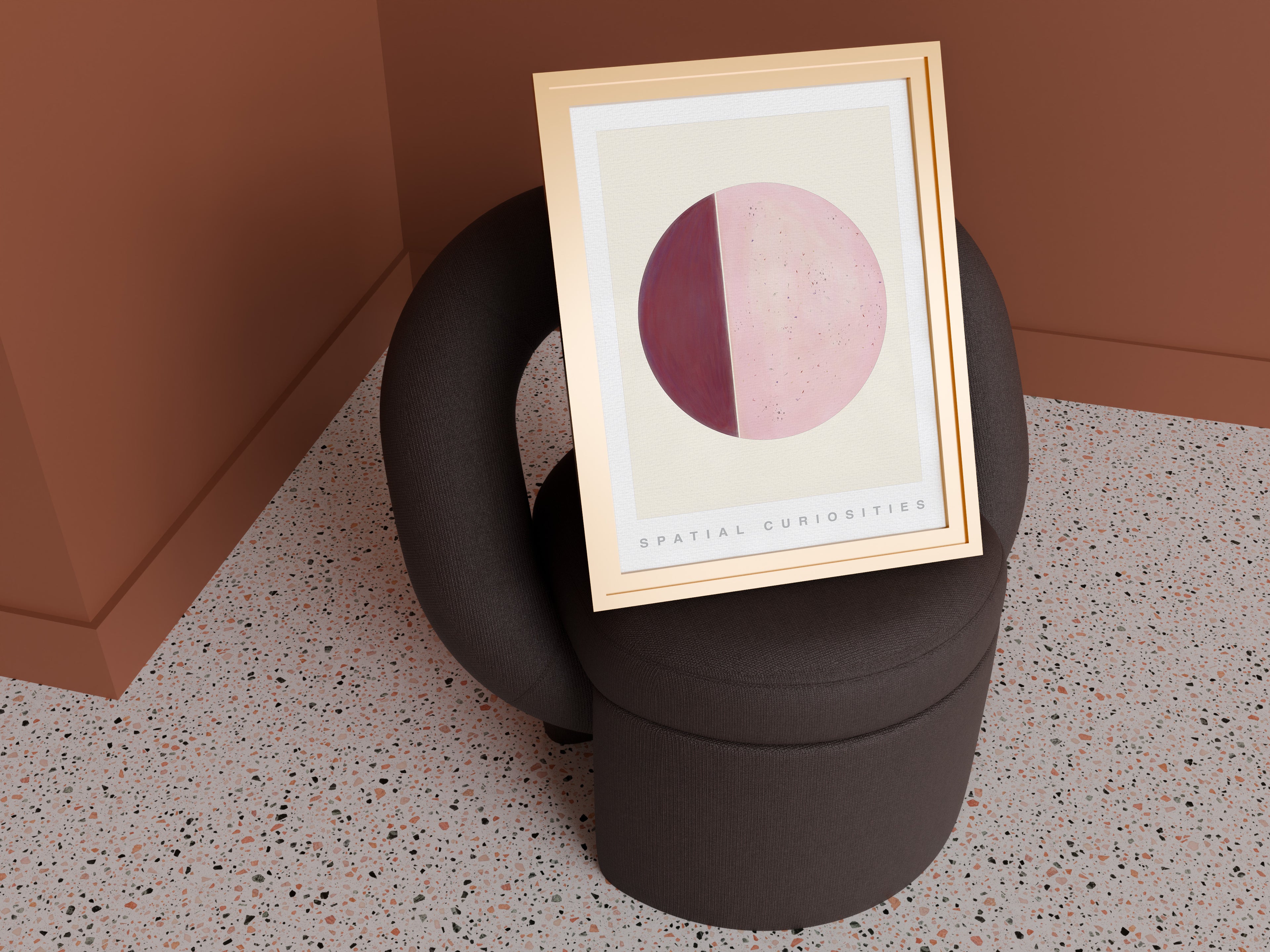 QUARTER MOON (ROSE) ART PRINT - SPATIAL CURIOSITIES