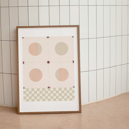 MOSAIC (PEACH) ART PRINT
